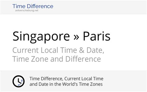 france time difference from singapore